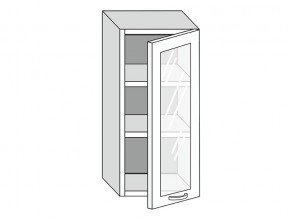 19.40.3 Шкаф настенный (h=913) на 400мм с 1-ой стекл. дверцей в Аргаяше - argayash.magazinmebel.ru | фото