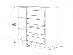 Комод 9 фант венге-млечный дуб в Аргаяше - argayash.magazinmebel.ru | фото - изображение 2