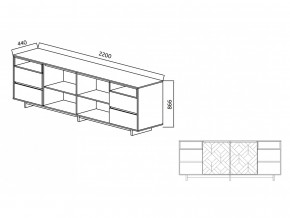 Комодино Moderno-2200 Ф2 в Аргаяше - argayash.magazinmebel.ru | фото - изображение 4