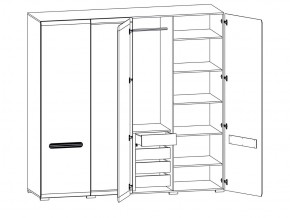 Шкаф 205-SZF2D2L/21/22 Ацтека белый в Аргаяше - argayash.magazinmebel.ru | фото - изображение 2