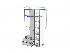 Шкаф Malta light H298 с антресолью HA3 Белый в Аргаяше - argayash.magazinmebel.ru | фото - изображение 2