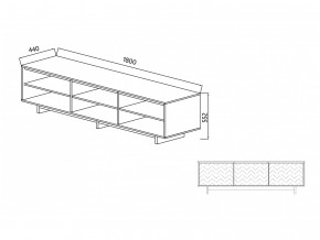 Тумба для ТВА Moderno-1800 Ф1 в Аргаяше - argayash.magazinmebel.ru | фото - изображение 2